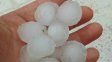 granizo en concepcion del uruguay: hubo piedras de gran tamano