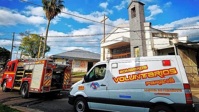 Principio de incendio en una iglesia de Paraná