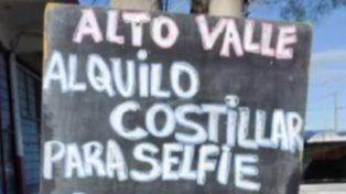 Alquilo costillar para selfie, el marketing casero de un carnicero