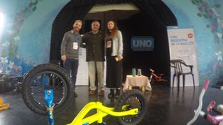Henrik Kike Lundorff, especialista en movilidad urbana, &nbsp;López Segura y Mariana Salvador de la organización del Foro. &nbsp;