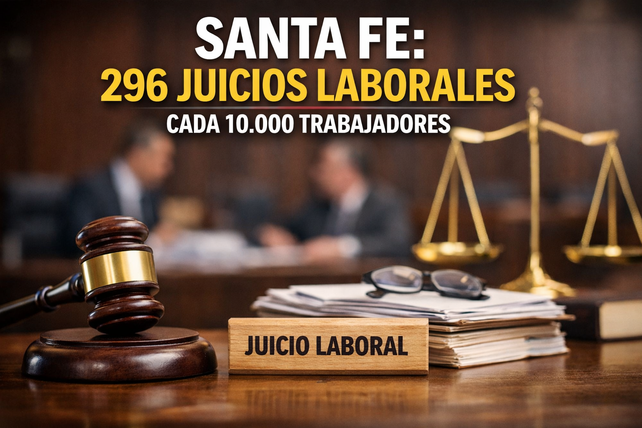 Colapso en la justicia laboral: la provincia de Santa Fe registra más del doble de juicios que la media nacional