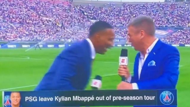 El ex arquero y ahora comentarista deportivo se desvaneció durante la transmisión en la cadena ESPN. (Imagen de TV)