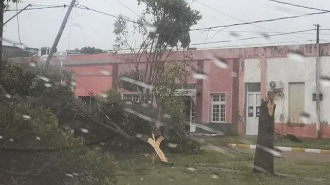 El frente de tormenta advertido con un alerta para Entre Ríos desde el SMN también afectó a la localidad de Seguí&nbsp;