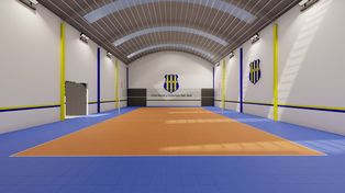 San José difundió imágenes del proyecto bajo el lema: “Nuestro sueño, micro estadio de vóley”.