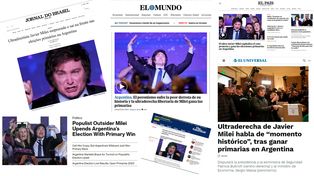 Los diarios del mundo hablaron de sorpresa al referirse al resultado obtenido por Milei en las Paso
