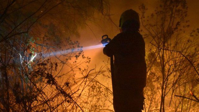 Bomberos voluntarios de Paraná y Crespo y Zapadores trabajaron durante cuatro horas para sofocar un incendio de pastizales en María Luisa&nbsp;