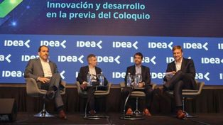 Cumbre energética. Martín Genesio (AES), Matías Gómez (Secco), Martín Marandano (YPF Luz) y Gerardo Zmijak (Trafigura).