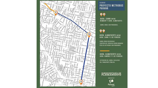 Apuran el proyecto para sumar el servicio de Metrobus en Paraná