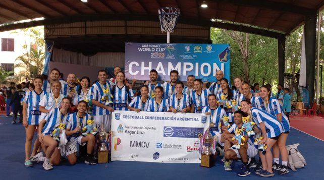 La Selección Argentina de cestoball se quedó con el título mundial en ambas ramas