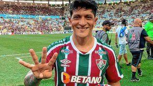 Cano calentó la previa del duelo River-Fluminense