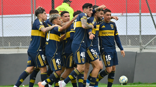 Festejo de Boca ante Barracas Central. Ese triunfo le impidió a Central, por ahora, ser el mejor del año.