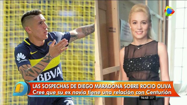 Maradona quiere que borren a Centurión por su affaire con Rocío Oliva