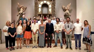 El equipo del Museo Marc con la ministra de Cultura de Santa Fe, Susana Rueda.&nbsp;