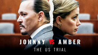 Póster oficial del documental Johnny vs Amber: el último juicio, de Warner Bros. Discovery U.K