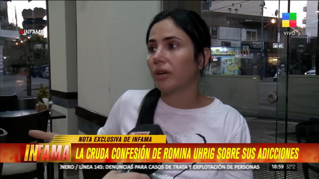 Romina Uhrig habló por primera vez de sus adicciones