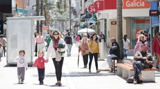 Ultiman trabajos en la Peatonal San Martín