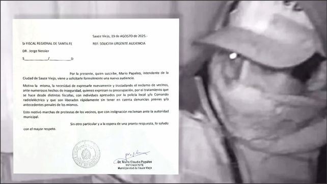 Inseguridad en Sauce Viejo: el intendente Mario Papaleo cuestiona a los fiscales por liberar delincuentes