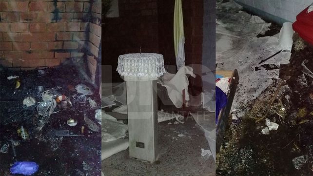 Incendiaron y provocaron destrozos de manera intencional, en la parroquia Nuestra Señora de Pompeya