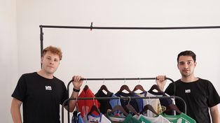 Matías Sappietro y Juan Manuel Milano crearon la marca de ropa deportiva HM Sport.