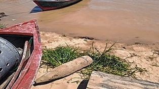 La Paz: hallaron un proyectil de cañón sin detonar