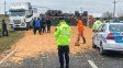 Un camión volcó en la Ruta 12 luego de un accidente múltiple
