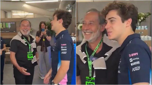 El encuentro de Franco Colapinto y Guillermo Francella en Canadá