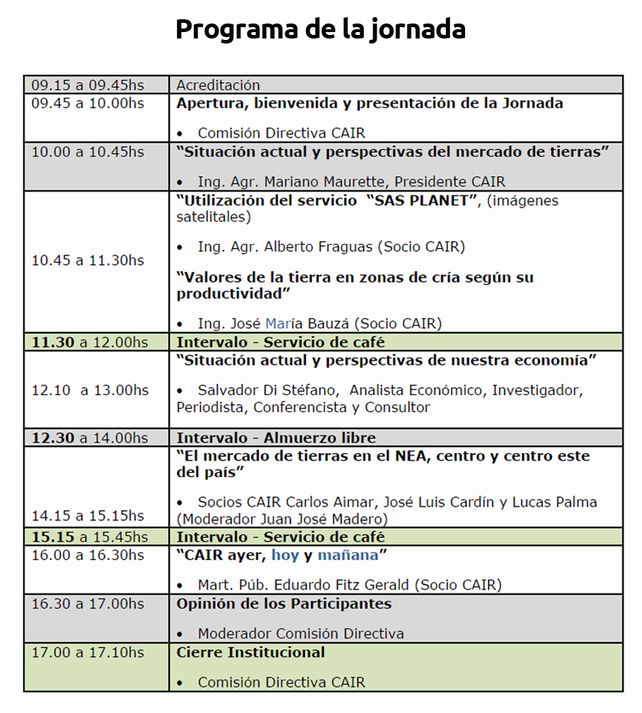 Santa Fe será sede de la III Jornada Nacional de Actualización del Sector Inmobiliario Rural