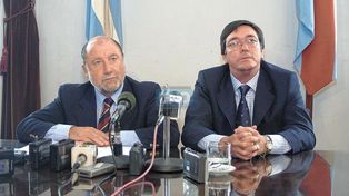 Equipo. Pedro Gustavino fue el vice de Jorge Busti en su último mandato como gobernador..