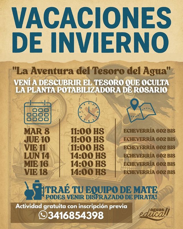 Original propuesta para vacaciones de invierno: recorrer la planta potabilizadora de Aguas Santafesinas