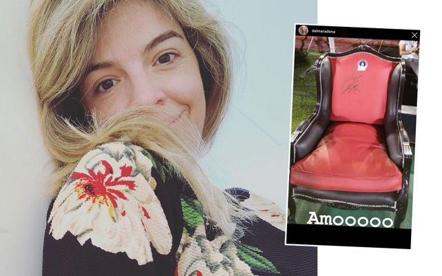 Dalma Maradona quiere el sillón que Newells le regaló a su papá