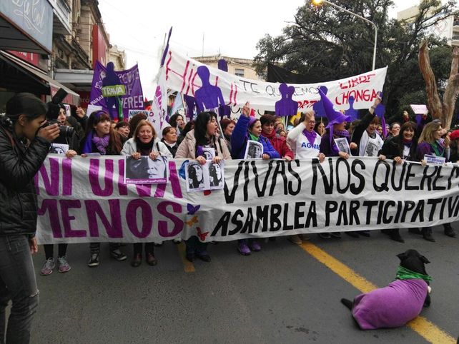 Multitudinaria marcha contra la violencia machista en Paraná