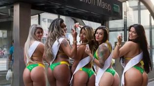 Se lanzó Miss Bumbum con las chicas corriendo por San Pablo