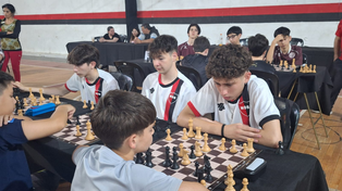 Los representantes de Newells, durante el torneo de ajedrez Copa Cultura AFA.