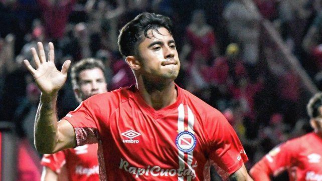 Giaccone marcó el tanto de Argentinos ante Belgrano.