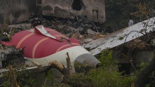 Un avión de Air India que se estrelló en la ciudad de Ahmedabad, India&nbsp;