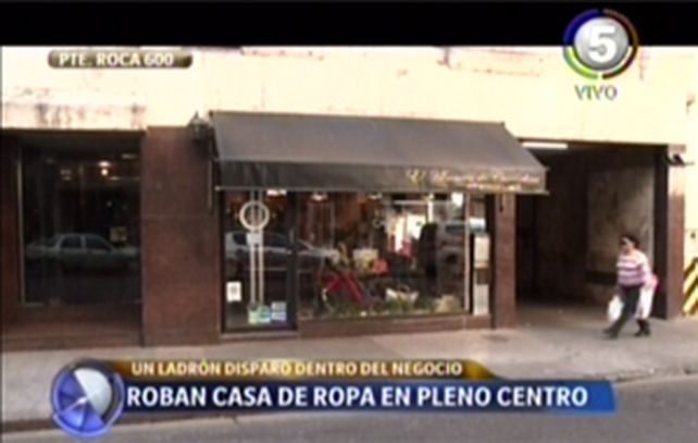 El robo se produjo en un local ubicado en Presidente Roca al 600.