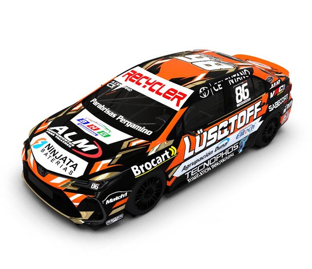 Así se verá el Corolla de Agustín Canapino en Rosario.