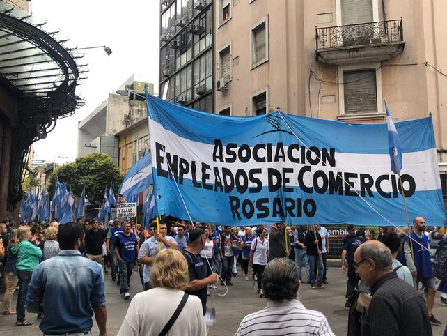 La columna de manifestantes