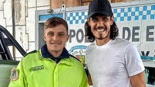 Edinson Cavani pasó por Entre Ríos antes de ir a Salto, Uruguay.