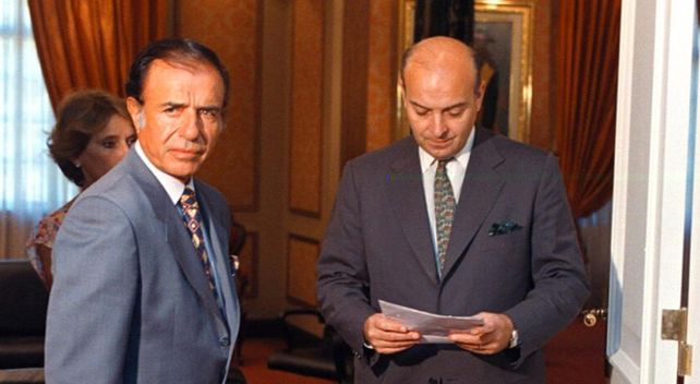 El ex presidente Carlos Menem y su ministro de Economía