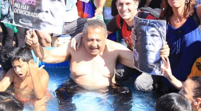 Luis DElia fue uno de los referentes en la movilización.&nbsp;