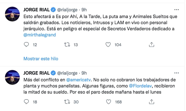 Jorge Rial reveló los problemas de América TV