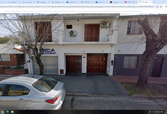 La inmobiliaria de San Lorenzo que fue asaltada ayer. 