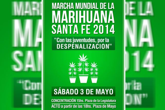 Marcha Mundial de la Marihuana: en Santa Fe las Juventudes políticas se movilizan a Plaza de Mayo