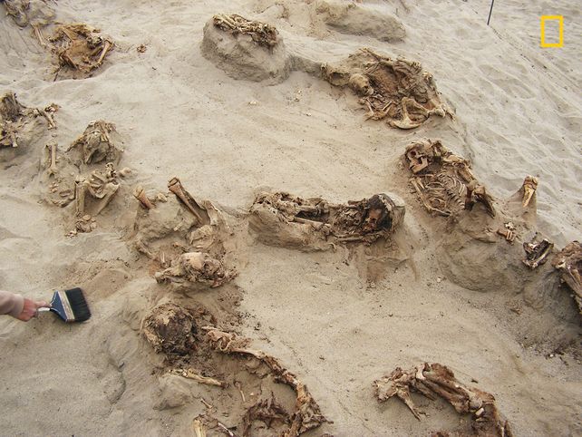 Siniestro. Los restos momificados de los niños sacrificados.