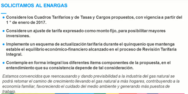 La justificación de Litoral Gas al aumento del 31% La justificación de Litoral Gas al aumento del 31%