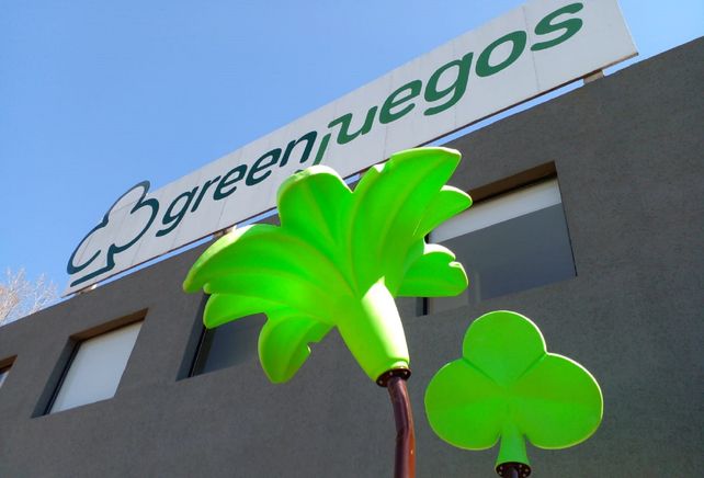 La planta de Green Juegos, ubicada en la ciudad de Roldán, Santa Fe. La planta de Green Juegos, ubicada en la ciudad de Roldán, Santa Fe.