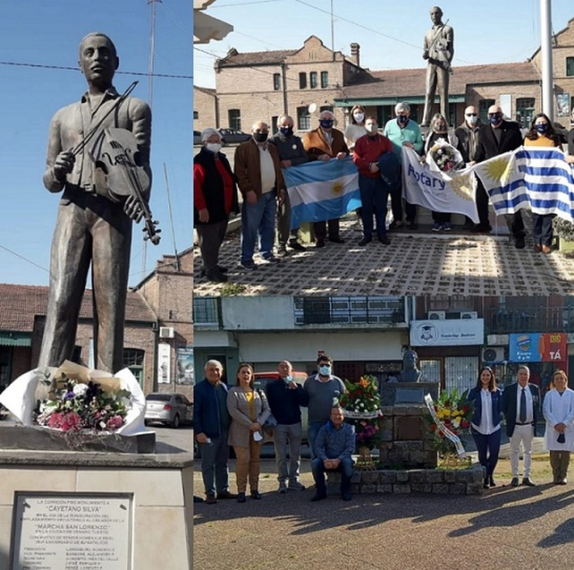 Las ciudades de San Carlos (Uruguay) y Venado Tuerto están hermanadas por el talentoso músico Cayetano Silva. 