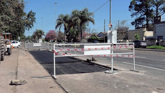 Trabajos de bacheo en la ciudad de Santa Fe