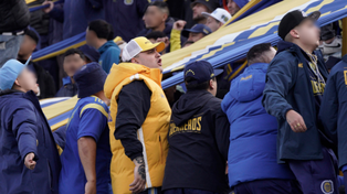 Foto exclusiva de La Capital: Lautaro Laucha Ghiselli, líder de la barra brava de Rosario Central, detenido por la PFA.&nbsp;